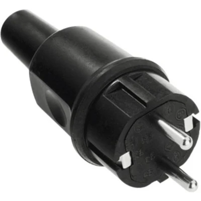Afbeelding van Bachmann 913.173 Stekker met randaarde Rubber, Silicone 250 V Zwart IP44