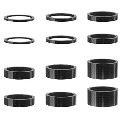 Afbeelding van Kulannder Spacer voor fietskoppels, 12 stuks, afstandhouder, afstandhouder fietsheadset, 1 1/8 inch stuurpen, compatibel met MTB fiets, racefiets (6 maten)