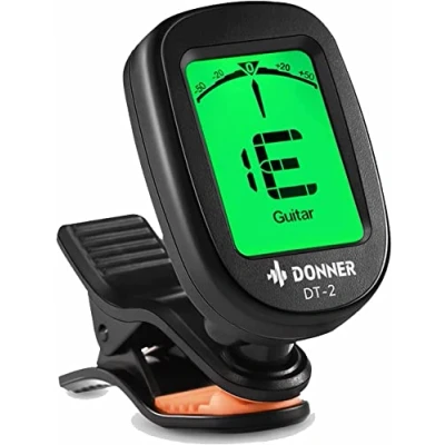 Afbeelding van Donner DT 2 Cliptuner, gitaar stemapparaat, nauwkeurige chromatische tuner, akoestische gitaar, basviool, ukelele tuner