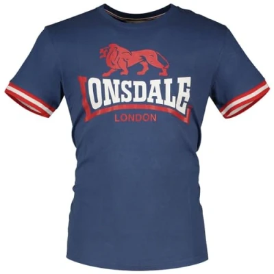 Afbeelding van Lonsdale Normale Passform Kergord Tshirt print, Heren, Maat: XL, Navy red white