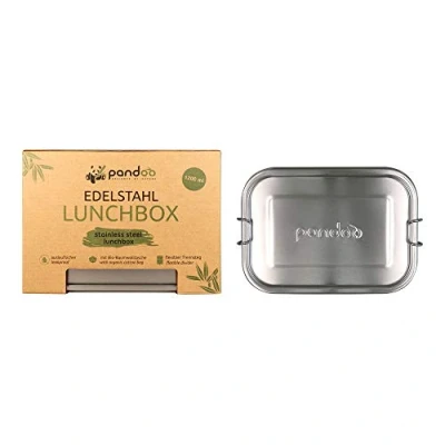 Afbeelding van Pandoo RVS Lunchbox 1200 ML Herbruikbaar volwassenen Waterdicht Siliconen Seal