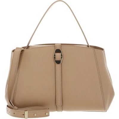 Afbeelding van COCCINELLE Leren Handtas Schoudertas Chara Handbag Grained Leather Fresh Beige