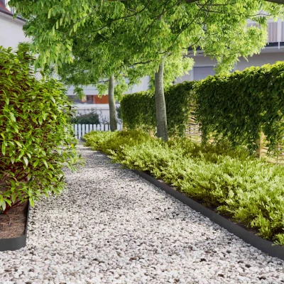 Afbeelding van vidaXL Gazonranden 10 st 10x103 cm koudgewalst staal zwart