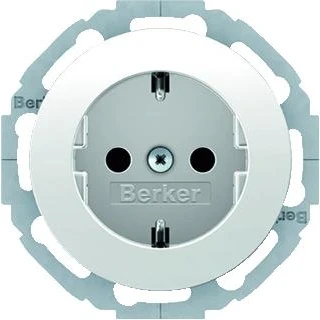 Afbeelding van Berker wand contactdoos 2p randaarde schoor wit r clas 41452089
