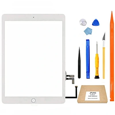 Afbeelding van JPUNG Digitizer Glas Touchscreen voor Pad 5/5e Generatie 9.7 inch, alleen A1822 A1823 Scherm Display Vervanging, met Home Knop, Complete Reparatie Kit