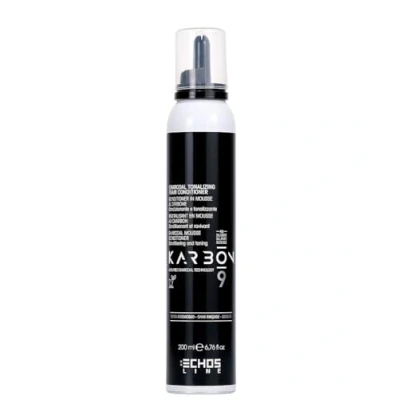 Afbeelding van Echosline Karbon 9 Charcoal Tonalizing Foam Conditioner Mousse Senza Risciacquo Al Carbone 200 ml