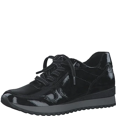 Afbeelding van MARCO TOZZI dames 2 23714 41 Sneaker, Black Pat.Cb., 40 EU