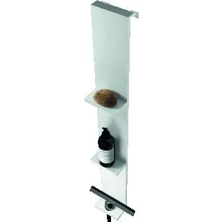 Afbeelding van Novellini tbh en onderd douchewand kuadra alu wit hxl 900x120mm r90akfpo1290 u