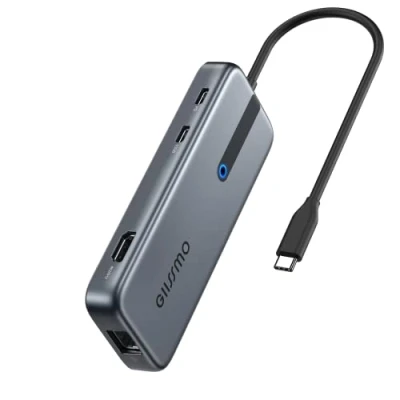 Afbeelding van USB C hub 4K @60Hz, 100W PD, Ethernet RJ45, 10Gbps C/A 3.2Gen 2, MicroSD &amp; SD kaartlezer, 2 3.0, 9 in 1 GIISSMO compatibel met MacBook M1 M2, HP Dell Lenovo laptops en meer