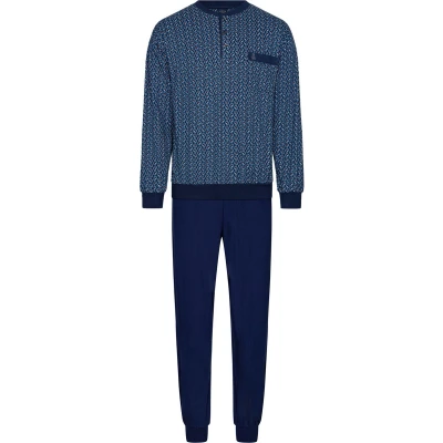 Afbeelding van Katoenen Robson pyjama heren Blauw Maat 58