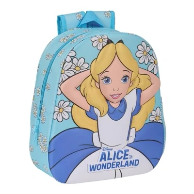 Afbeelding van 3D Kinderrugzak Clásicos Disney Alice in Wonderland Hemelsblauw 27 x 33 10 cm