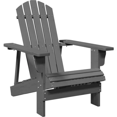 Afbeelding van vidaXL Stoel Adirondack 69x85x90,5 cm massief vurenhout grijs