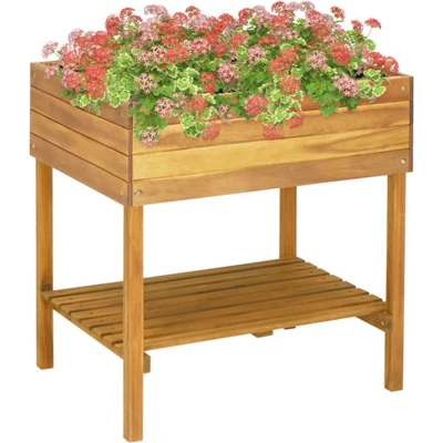 Afbeelding van Plantenbak verhoogd 78,5x58,5x78,5 cm massief acaciahout