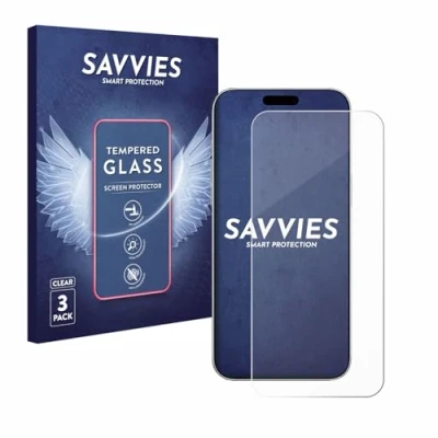 Afbeelding van Savvies Tempered Glass Screen Protector voor Apple iPhone 16 Pro (3 Stuks) 9H Gehard Glas Scherm Beschermer