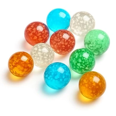 Afbeelding van ARSUK knikkers 100 X Klassiek Retro Glas Gekleurd Kinderspeelgoed Feestzakvullers Stuffers (10st gloeien in de donkere knikkers)
