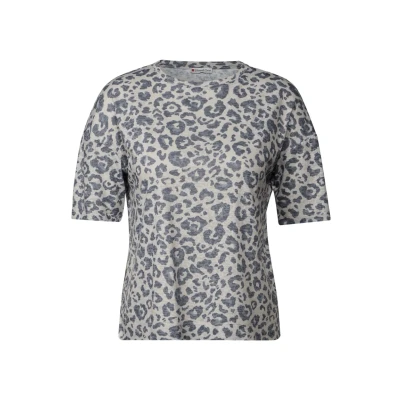 Afbeelding van Street One Ausbrenner Tshirt print, Dames, Maat: 34, Beige