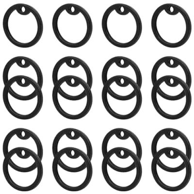 Afbeelding van Jubaopen 20 Stuks Beschermende Uitlaten voor Honden Siliconen Militaire Geluiddemper Geluiddempers Zwart Dog Tag Tags Opknoping Hond ID kaart Buitendiameter 3.8cm