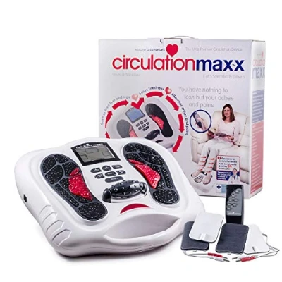 Afbeelding van BioEnergiser Circulation Maxx leg Revitaliser Bloedcirculatieapparaat Voetmassage Spiersimulatie Verbeter de bloedsomloop in benen en voeten Ems/Tens apparaat trainer, spierstimulatie, incl. gel pads voor massage schouders rug