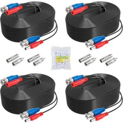 Afbeelding van ANNKE BNC kabel AHD videokabel CCTV DVR 4 x 30M DC Power voor bewakingscamera videobewaking bewakingssysteem zwart