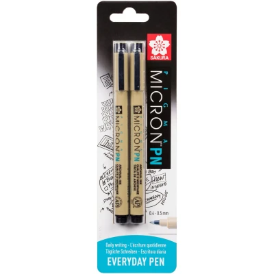 Afbeelding van Sakura Pigma micron PN pennen Zwart 2stuks