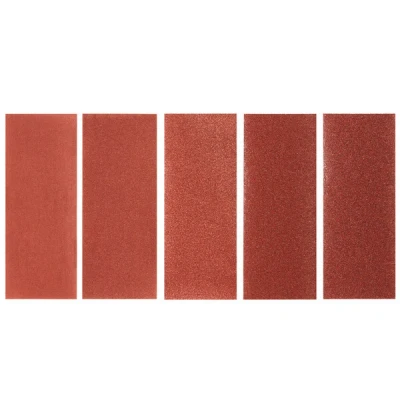 Afbeelding van Set Schuurstroken 1/3 5PCS (alle merken) met klem, geen perfo, 230x93mm, K40, K60, K100, K150 en K220.