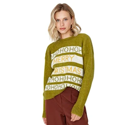 Afbeelding van Trendyol Trui Groen Regular, Groen, M