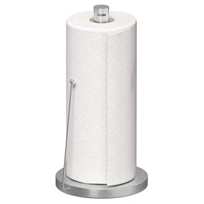 Afbeelding van Keukenrolhouder, Simply roestvrij staal, mat geborsteld, rolhouder, stabiele en duurzame papierrolhouder (roestvrij staal)