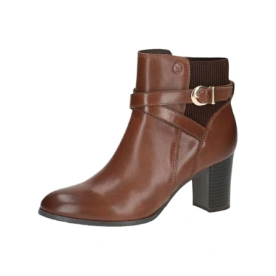 Afbeelding van Caprice Korte laarzen, Dames, Maat: 38, Cognac nappa Schoenen