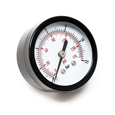 Afbeelding van Manometer drukvat radiaal DN8 (1/4&quot;) 12,9 mm 0 12 bar 180 PSI diameter 50 drukweergave