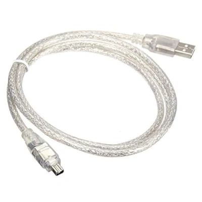 Afbeelding van cablecc iLink adapterkabel met USB stekker naar 4 polige Firewire IEEE 1394 stekker, voor Sony DCR TRV75E DV