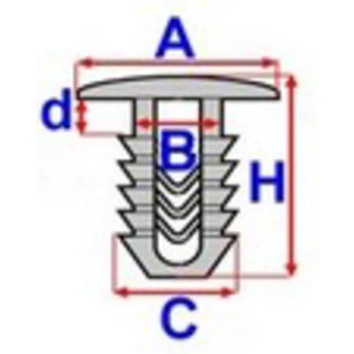 Afbeelding van Clip ROMIX ROM A12271C, 10 stuks