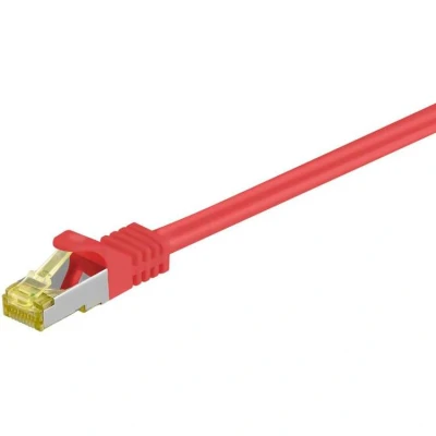 Afbeelding van Netwerkkabel Cat7 S/FTP 0.25 meter (100% koper, LSZH, Rood)