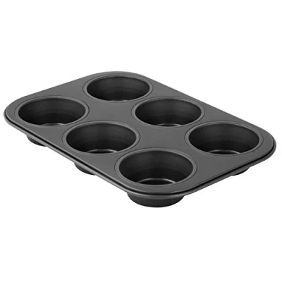 Afbeelding van Zenker Muffinvorm 6 delig, zwart, 28