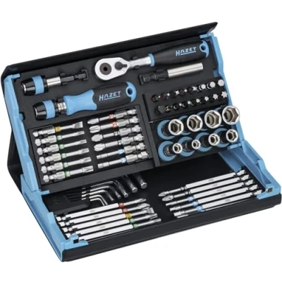 Afbeelding van HAZET Smartcase Bit Set 2200SC 32 59 delig, aandrijving: zeskant 6,3 (1/4 inch), vooral veel gereedschap in een kleine ruimte voor het beste overzicht opvouwbare gereedschapsset Made Germany