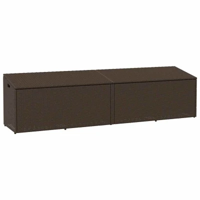 Afbeelding van vidaXL Tuinbox 220x50x58 cm poly rattan bruin