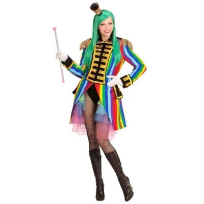 Afbeelding van Widmann Circus Kostuum Multicolor Frackjas Regenboog Vrouw Large Carnavalskleding Verkleedkleding