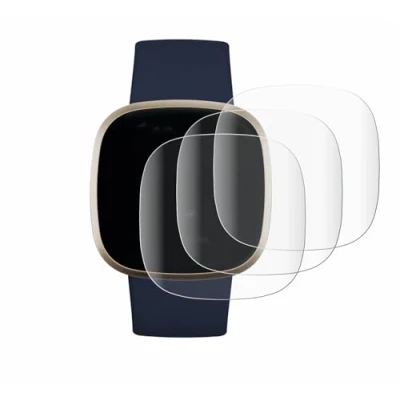 Afbeelding van Savvies Screenprotector voor Fitbit Versa 3 / Sense Folie Beschermfolie transparant volledig dekking (4 Stuks)