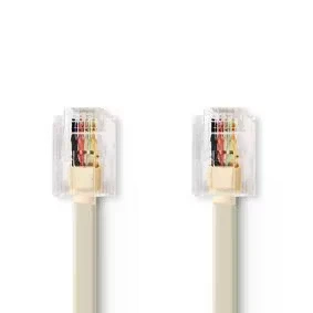 Afbeelding van Telecom RJ11 kabel 5 meter (Ivoor)