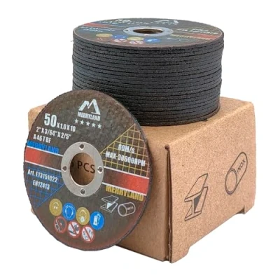 Afbeelding van Merryland Doorslijpschijf 50mm Metaal Staal Roestvrij IJzer Doorslijpschijven Snijschijf voor Haakse Slijper, 50 X 1,0 10 mm Dunne Flexschijf 25pcs, Expert Line E13151022 25