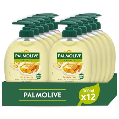 Afbeelding van Palmolive Vloeibare handreiniger zonder zeep, melk en honing, reiniging verzorging voor je handen, 12 flessen à 300 ml