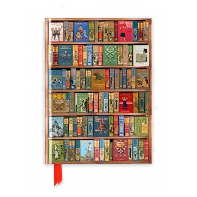 Afbeelding van Bodleian Libraries: High Jinks Bookshelves (Foiled Journal): Unser hochwertiges, liniertes Blankbook mit festem, künstlerisch geprägtem Einband und Magnetverschluss