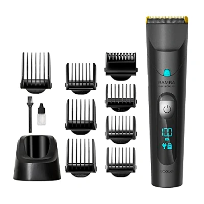 Afbeelding van Cecotec Bamba PrecisionCare Wet&amp;Dry lithiumbatterij, autonomie 120 minuten, messen van roestvrij staal met titanium coating, IPX6, bekabelde modus, inclusief 8 kammen