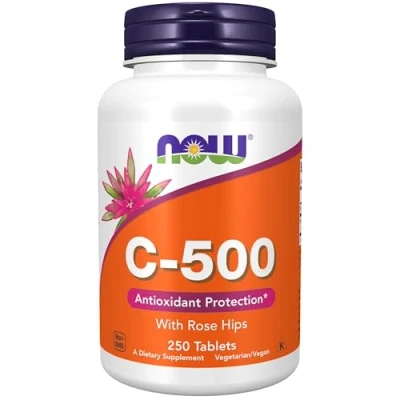 Afbeelding van Now Foods Vitamine C 500 With Rose Hips 250 tabletten
