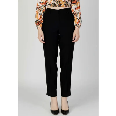Afbeelding van ONLY high waist slim fit pantalon ONLVERONICA ELLY van gerecycled polyester zwart