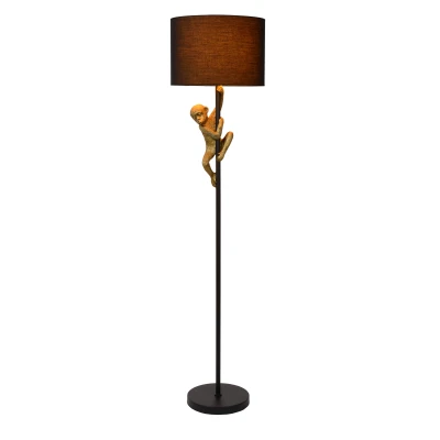 Afbeelding van Feelings Vloerlamp Monkey Zwart/Goud Zwart 150,00cm x 35,00cm