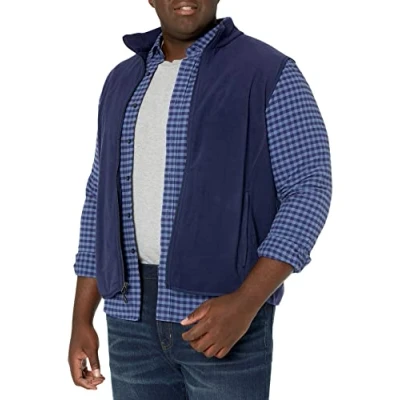 Afbeelding van Amazon Essentials Polar fleece vest met volledige rits voor heren (verkrijgbaar in groot en lang), marineblauw, XXL