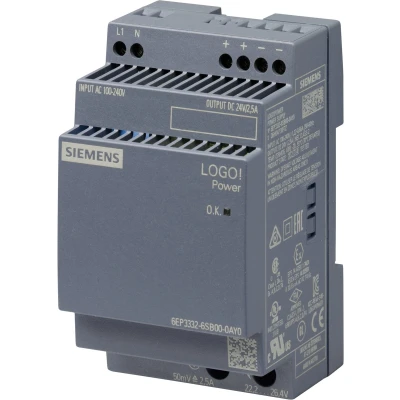 Afbeelding van Siemens 6EP332 6SB00 0AY0 stroomadapter &amp; omvormer binnen meerkleurig (binnenkant, meerkleurig, 67 mm, 73 96 230 g)