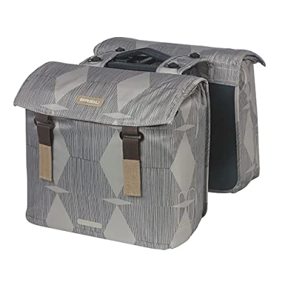 Afbeelding van Basil Dubbele fietstas Elegance met MIK systeem 40 tot 49 liter taupe