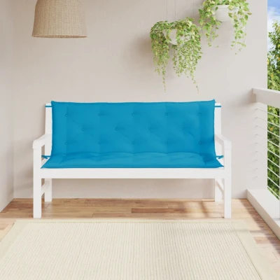 Afbeelding van Tuinbankkussens 2 st 150x50x7 cm oxford stof lichtblauw