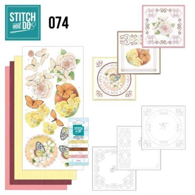 Afbeelding van Stitch and Do 74 Vlinders en Bloemen